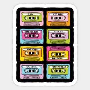 Music: Cassette Tapes Sticker